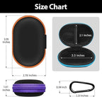 Oval Earbud Case Portable EVA Carrying Case Storage Bag Cell Phone Accessories Organizer with Carabiner for Earphone, Earbud, Earpieces, SD Memory Card, Camera Chips, Black1