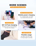 SIQIWO Multi USB C Cable Fast Charging, [4FT/2 Pack] QC 3.0(3A) USB C Splitter Cable, 4 in 1 Charger Cord with 4 Type C Ports, for iPhone 17/16/15 Series, iPad Air/Pro, Samsung Galaxy S26, Pixel, PS5