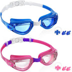 Aegend Swim Goggles for Kids Youth 3-14 Anti-Fog Anti-UV Comfort Fit Goggles for Swimming