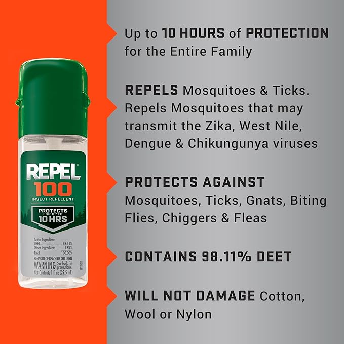 Repel 1-Ounce Insect Repellent Pump Spray (Pack of 6)