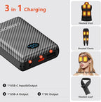 2 Pack 5V 2A/3A Battery Pack for Heated Vest Heated Jacket, 12000mAh Power Bank for Heated Apparel with LED Display with 7.4V DC Port
