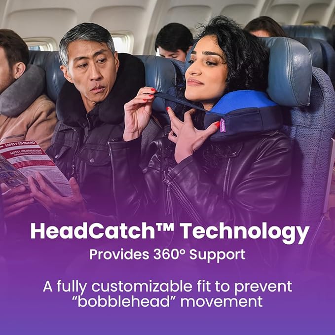 Cabeau Travel Neck Pillows for Airplanes The Neck's Evolution, TNE S3 Supportive Memory Foam Design for Long Haul Flights Attachable Seat Straps and 360 Support (Cairo Tan)