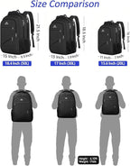 MATEIN 15.6 Inch Backpack for Men Women, 20 L Personal Item Casual Backpack Airline Approved, Water Resistant Laptop Computer Backpack with Multiple Organized Pockets, Black