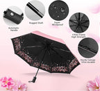 Sakura Umbrella-Windproof Anti Rain/Sun,Cherry Blossom Folding Umbrella