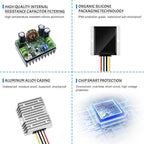 Kohree 24V to 12V Step Down Converter Regulator Reducer 20A 240W Golf Cart DC/DC Converter Regulator Reducer Waterproof for Club Car Truck Vehicle Boat Solar System Scooters Bicycles