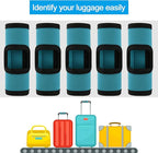 Cosmos 5 Pcs Neoprene Luggage Handle Wrap Soft Grip Handle Cover Luggage Identifier with Hollow Design for Push-Button Handle Trolley Handle and Travel Suitcase Trolley Case