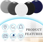 Konohan 5 Packs Smart Item Finder Portable Tracker GPS Tracking Mobile Anti Loss Smart Device Key Finder Tag Locator with Sound for Bags Wallets Backpacks Pets Keys Luggage(Stylish)