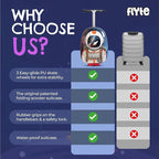 FLYTE Scooter Suitcase Folding Kids Luggage – Sammie the Spaceman, 18 Inch Hardshell, Ride On with Wheels, 2-in-1, 25 Litre Capacity