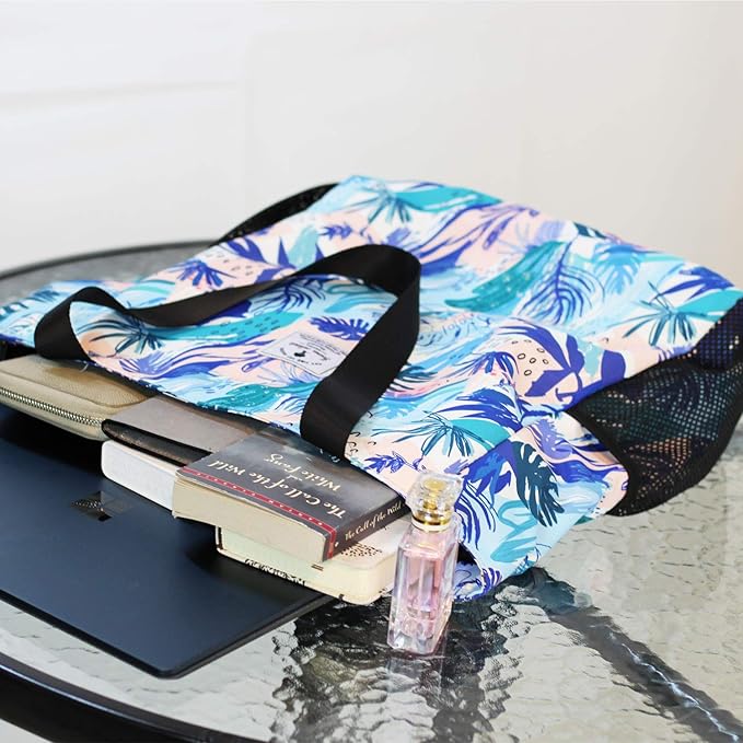 Original Floral Water Resistant Large Tote Bag Shoulder Bag for Gym Beach Travel Daily Bags Upgraded