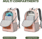 TILYMOL Hiking Travel Backpack for Women 25L - Small Lightweight Waterproof Outdoor Camping Backpack/Day Pack, Hiking Daypack with Hydration System for Hiking, Travel, Sports, Running, Biking