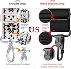 59 Inch Shoulder Straps, Soft with Ultra-Thick Fixed Shoulder Pad, Two Way Independently Adjustable Buckle Replacement Straps for Laptop Bag Messenger Bag Tool Bag Luggage,White