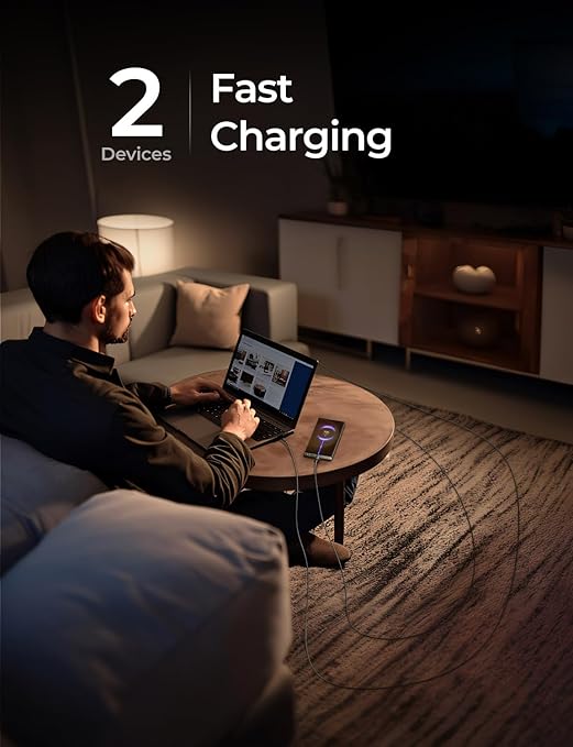 LISEN USB C to USB C Cable, 240W C to C Cable Fast Charging [3.3FT, 2 Pack] Type C Charger Fast Charging USBC to USBC Cable for iPhone 17 16 15 Pro Max iPad MacBook Neo Air Pro Samsung S26 S25 Ultra