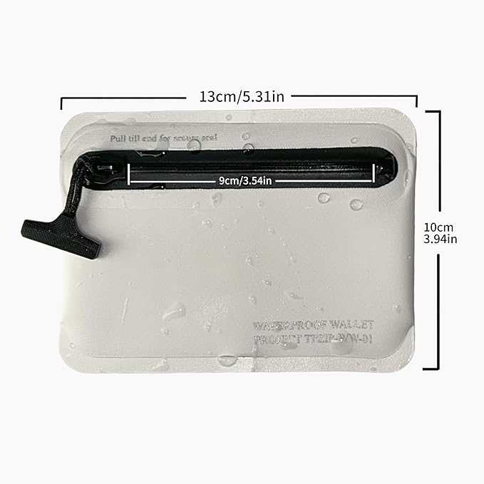 Heavy Duty Airtight Wallet Submersible Waterproof Wallet Protection for Keys, Cards