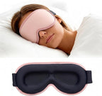 3D Blackout Cooling Gel Eye Mask: 6oz Weighted Cold Compress, Deep Relaxation & Meditation Mask for Women, Nurse Night Shift Recovery, Headache & Stress Cooling Comfort, Gift Ready, Pink