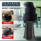 NUMANU 2026 Upgraded XXL Collapsible Stool & 3IN1 Cushioned Carry Bag, 2.6"-19.7" Height Adjustable, Max 1,000lbs Portable Retractable Telescoping Seat, Foldable Camping Stool for Adults (XXL Square)