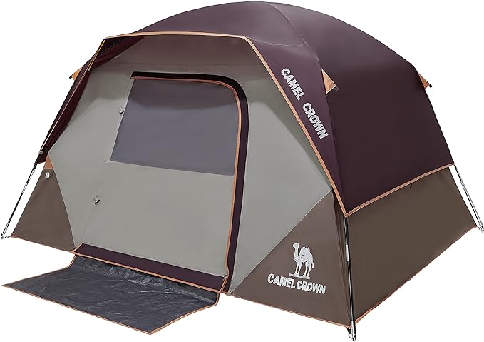 CAMEL CROWN Tents for Camping 4/8 Person Waterproof Tent Quick Setup Folding Outdoor Backpacking Tents Family Hiking
