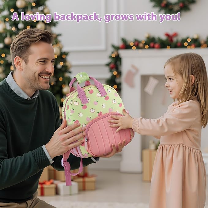 GAGAKU Toddler Backpack for Girls 2-4 years Kids Mini Backpacks Lightweight Breathable Comfortable Preschool Daypack for School Travel Lightwieght Bag - Green