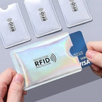 Shudyear Rfid Blocking Sleeves, 10pcs RFID Blocking Sleeves For Credit Card Protector Set RFID Identity Card Protector，Distinctive, frosted texture that shimmers in the sunlight (gold & silver)