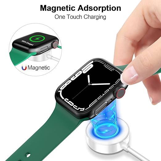 𝟐𝟎𝟐𝟔 𝐔𝐩𝐠𝐫𝐚𝐝𝐞𝐝 for Apple Watch Charger Magnetic Fast Charging Cable [Portable] Magnetic Wireless Charging Compatible with iWatch Series Ultra/9/8/7/6/SE/SE2/5/4/3/2-[1.2M] White