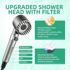 Portable Shower for Camping, Filtered Camping Shower, IPX8 Waterproof，6000mAh Rechargeable Outdoor Camp Shower Pump with LED Display, 4 Spray Modes for Hiking, Travel, Pet