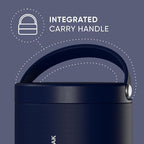 Hydrapeak 18oz Stainless Steel Vacuum Insulated Food Jar Kids for Hot and Cold Food, Wide Mouth Leak-Proof Soup Adults, 10 Hours 16 (Navy) (HP-Foodie18)