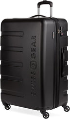 SwissGear 7366 Signature Hardside Expandable Luggage with Spinner Wheels, TSA Lock, Black, Checked-Large 27-Inch