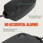 Mace Personal Safety Alarm - Loud 130db Siren, Built in Emergency Whistle, Easy On/Off Push Button Activation, Batteries Included, Personal Alarm for Women & Men - Black