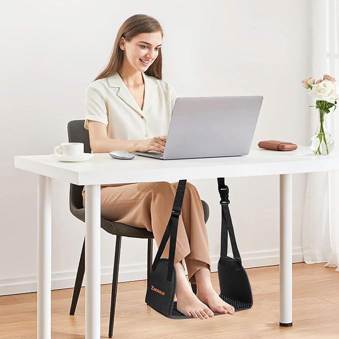 Airplane Foot Hammock - Foot Hammock for Plane Travel to Relax Your Feet, Anti Slip Airplane Foot Rest for Air Travel, Leg Hammock for Airplane Travel