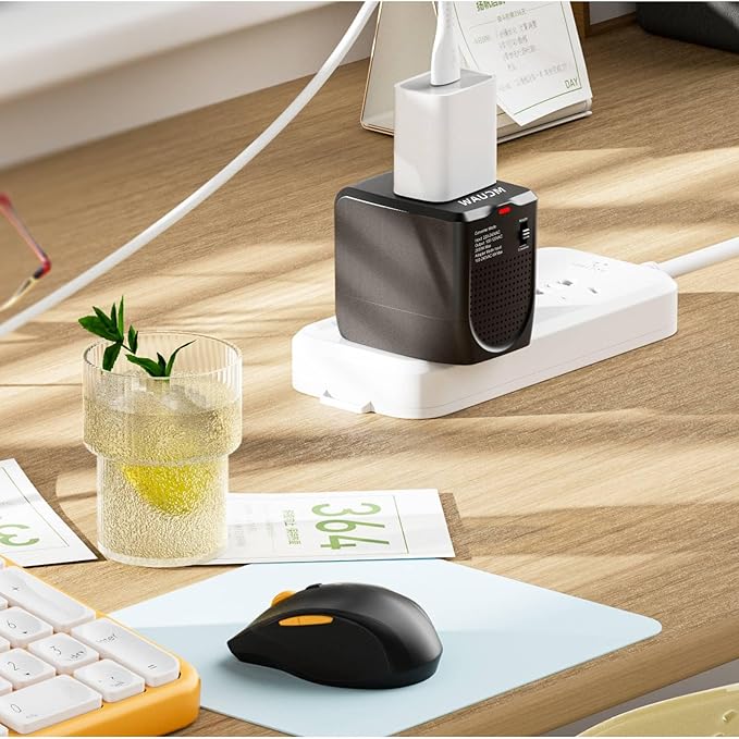 International Travel Adapter Voltage Converter to Step Down 230V to 120V for Hair straighteners, laptops, Cell Phones, Power converters from USA to UK, Europe, Australia Over 200