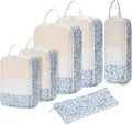 Narwey 6 Set/5 Set Compression Packing Cubes for Travel Kids Women Carry on, Packing Organizers Bag for Backpack Luggage Suitcase Duffle Bags