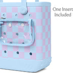 BOGG BAG Medium Tote – 15” x 12.5” x 5” – Durable, Washable, Tip-proof – Beach, Pool, Boat, Work, Sports (Checker Out)