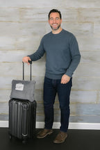 Comfort Fly Travel Blanket & Pillow – 2-in-1 Micro Plush Airplane Blanket with Carry Case (40" x 70") - Gray