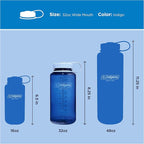 Nalgene 32 oz Wide Mouth Water Bottle | BPA-Free, Durable & Leak Proof, Lightweight Bottle for Hiking & Gym, Work & Travel