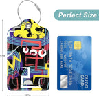 Rimilak 3 Pcs PU Leather Luggage Tags for Suitcase, Travel Cruise Luggage Tag with Privacy Flap, Name ID Label and Metal Loop for Women Men Baggage Handbag School Bag Backpack, Graffiti