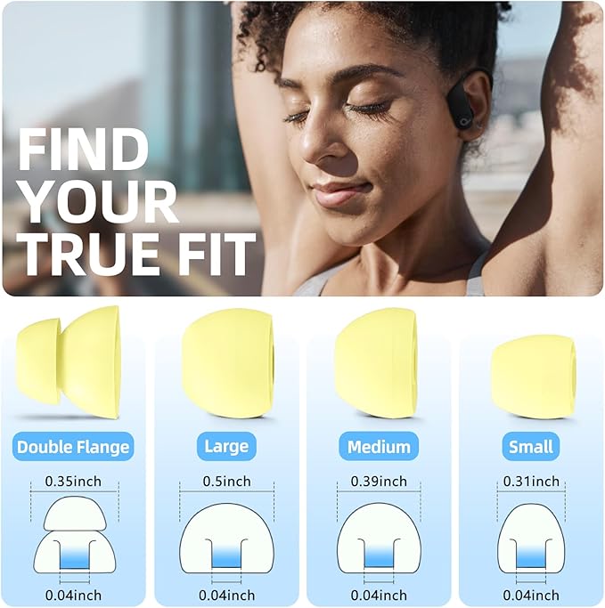 4 Pair Replacement Ear tip for Powerbeats Pro, Beats Earbuds Replacement Tips,Wireless Earphone Headphones, Silicone Earbuds Buds Set with Cleaning kit (Yellow)