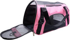 ZaneSun Cat Carrier,Soft-Sided Pet Travel Carrier for Cats,Dogs Puppy Comfort Portable Foldable Pet Bag Airline Approved (Medium-LightPink)