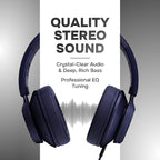 ARTIX Over Ear Headphones Wired with Microphone and Volume Control, Foldable Noise Isolating Headset with Deep Bass for School, Laptop, Computer, Chromebook, Tablet, Travel (3.5mm Jack)