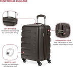 SwissGear 7366 Signature Hardside Expandable Luggage with Spinner Wheels, TSA Lock, Cup-Holder, Chocolate, Carry-On 19-Inch