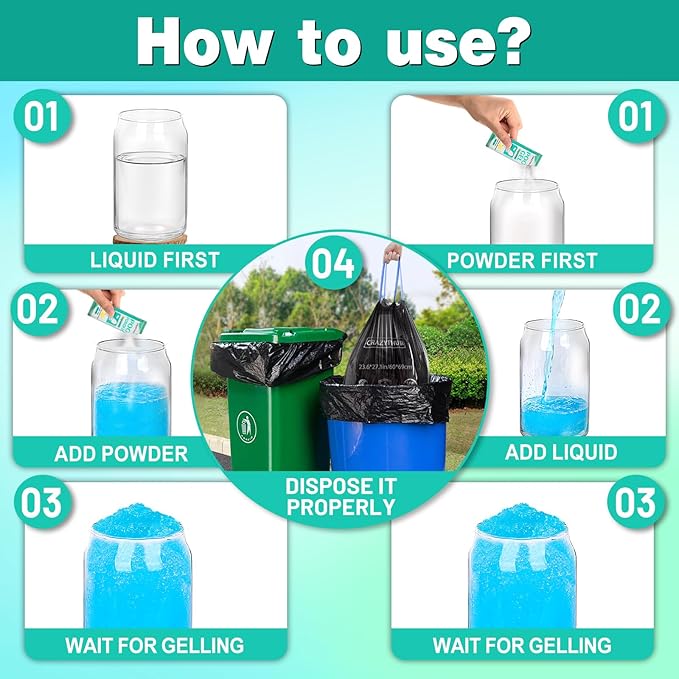 Portable Toilet Gel, Poo Powder for Portable Toilet, Camping Toilet Gel, Pee Powder, Portable Toilet Powder for Outdoor Camping and Hiking Toilet Gel Powder