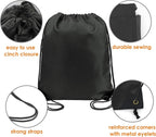 BeeGreen Black Drawstring Backpack Bulk 20 Pack, Christmas String Backpack for Gym Sport Trip,Cinch Sack with String, DIY Drawstring Bags for Women and Men