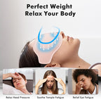 Sleep Eye Mask for Men Women, Weighted Sleeping Mask for Side Sleeper, Travel Blackout Night Blindfold Eye Shade Cover with Adjustable Strap (4.6 oz) (Blush)