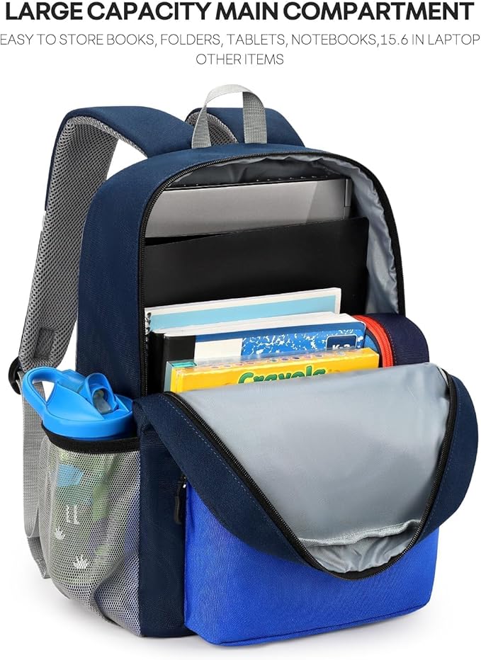 mibasies Kids Backpack for Boys 5-9: Large Boys Backpack for Elementary School
