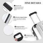 2 Pack Black Diamond Plate Luggage Handle Wraps Suitcase Tags Identifiers for Travel Accessories