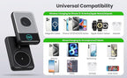 Magnetic Portable Charger for iPhone, 10800mAh 15W Wireless Power Bank with iWatch Charger,30W PD Fast Charging USB-C Travel Essentials Battery Pack for Magsafe,iPhone 17/16/15/14/13, Apple Watch