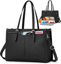 Laptop Bag for Women with Insulated Lunch Compartment 15.6 Inch Pu Leather Work Tote Computer Briefcase Bag for Office