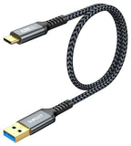 SUNGUY 10Gbps Android Auto USB C Cable 1.5FT, 5-Pack 3A USB 3.1 Gen 2 Fast Charge & Data Transfer USB C CarPlay Cable, for iPhone 17/16/15 Pro Max, Samsung T7, Galaxy S23 S22 Ultra Note 20, SSD