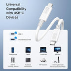 Cable Matters [USB-IF Certified] 10 Gbps Gen 2 USB C Cable - 3.3ft / 1m, Supports Up to [4K@60Hz Video, 100W Charging, 10Gbps Data Transfer], White