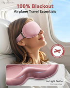 Weighted Blackout Sleep Mask for Women, 3D Contoured Zero Eye Pressure, Lash-Friendly Deep Eye Cups, Adjustable Slide Buckle Strap, Night Shift Nurse Essentials for Day Sleep & College Dorm Naps(Pink)