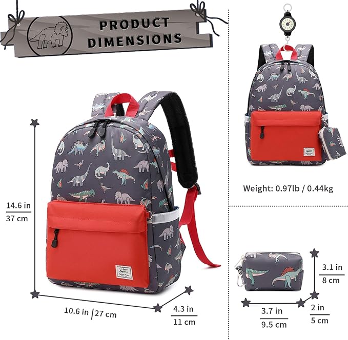 mygreen Toddler Backpack, Kids Backpack for Boys and Girls with Chest Strap | with Chest Strap