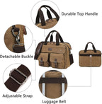 RAVUO Messenger Bag for Men, Water Resistant 15.6 17.3 Inch Laptop Briefcase Bag Casual Mens Satchel for Business